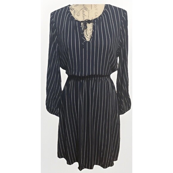 Old Navy Striped Midi Dress Women’s Small -NWT- Western Fall Style Boots & Belt - Picture 2 of 11
